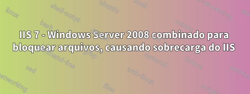 IIS 7 - Windows Server 2008 combinado para bloquear arquivos, causando sobrecarga do IIS