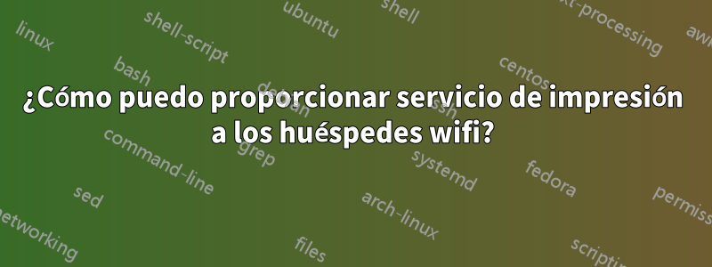 ¿Cómo puedo proporcionar servicio de impresión a los huéspedes wifi?