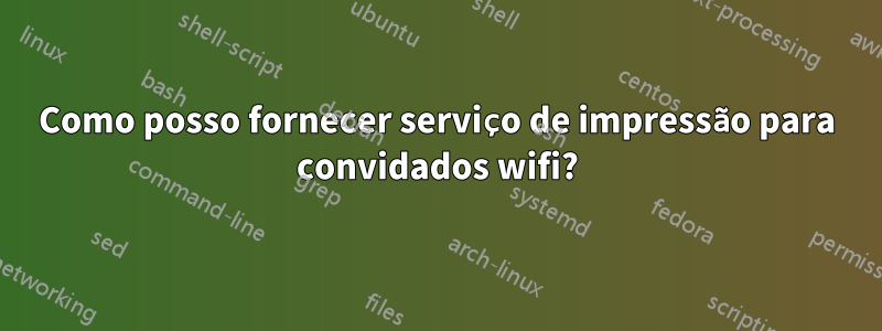 Como posso fornecer serviço de impressão para convidados wifi?