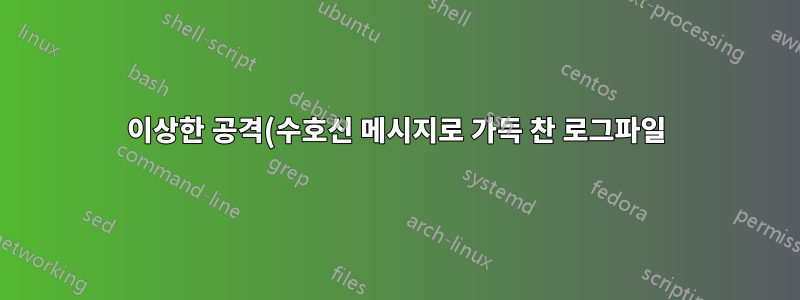 이상한 공격(수호신 메시지로 가득 찬 로그파일)