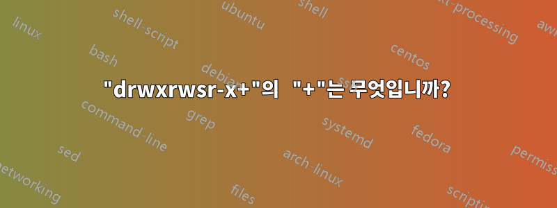 "drwxrwsr-x+"의 "+"는 무엇입니까?