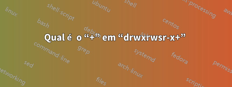 Qual é o “+” em “drwxrwsr-x+”