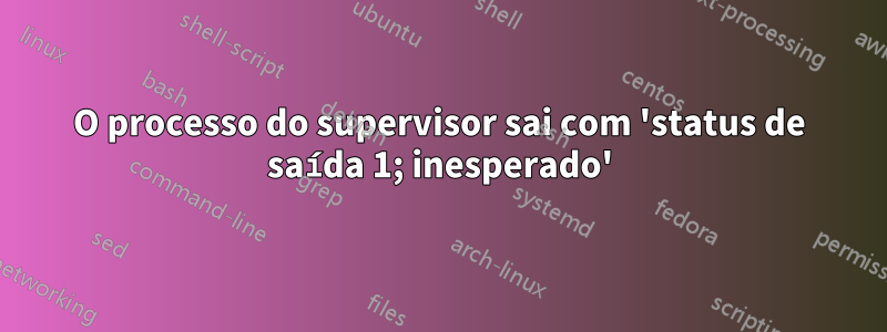 O processo do supervisor sai com 'status de saída 1; inesperado'