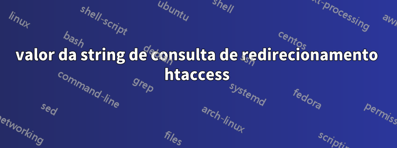 valor da string de consulta de redirecionamento htaccess