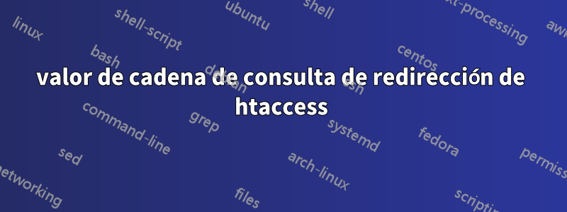 valor de cadena de consulta de redirección de htaccess