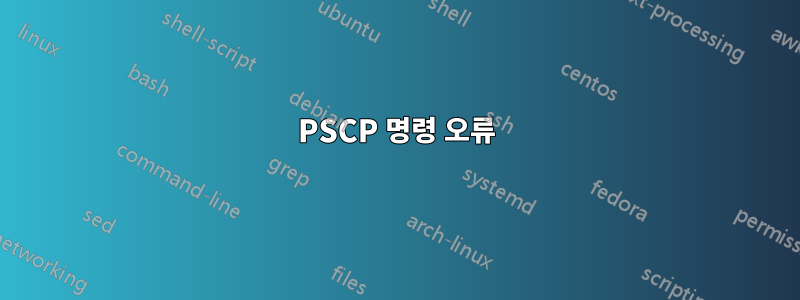 PSCP 명령 오류