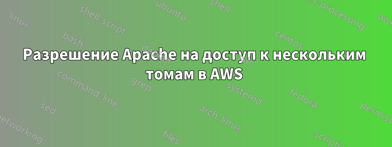 Разрешение Apache на доступ к нескольким томам в AWS