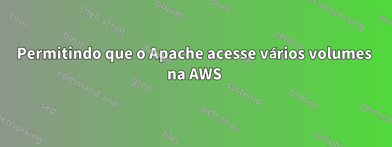 Permitindo que o Apache acesse vários volumes na AWS