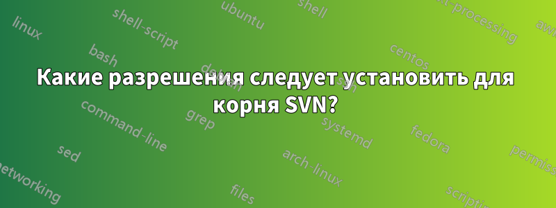 Какие разрешения следует установить для корня SVN?