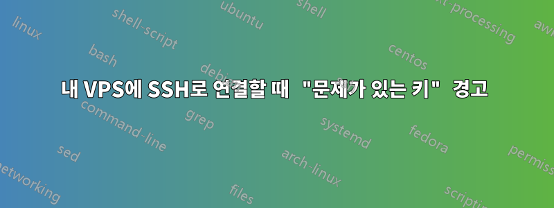 내 VPS에 SSH로 연결할 때 "문제가 있는 키" 경고