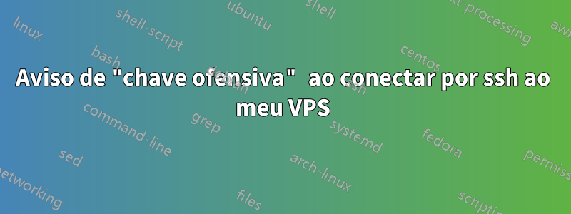 Aviso de "chave ofensiva" ao conectar por ssh ao meu VPS