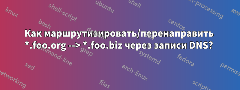 Как маршрутизировать/перенаправить *.foo.org --> *.foo.biz через записи DNS?