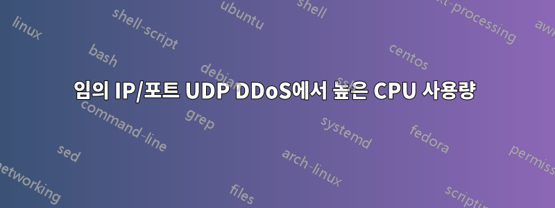 임의 IP/포트 UDP DDoS에서 높은 CPU 사용량