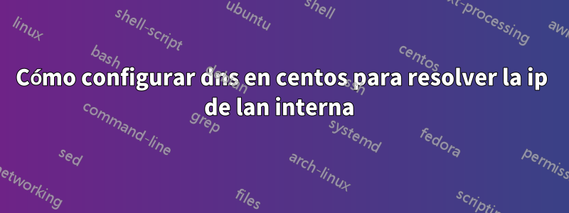 Cómo configurar dns en centos para resolver la ip de lan interna 