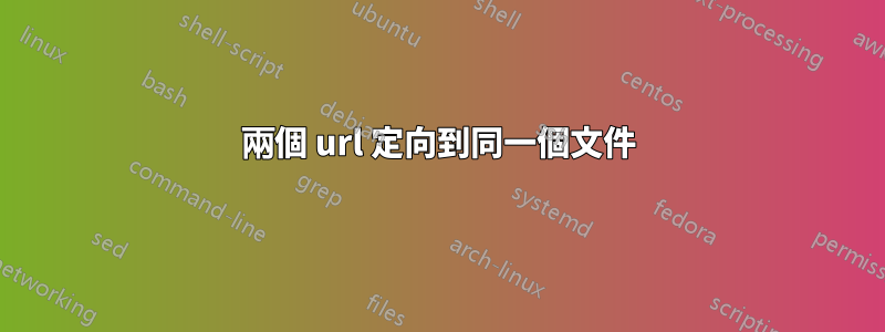 兩個 url 定向到同一個文件