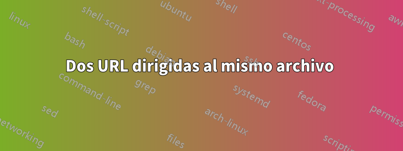 Dos URL dirigidas al mismo archivo