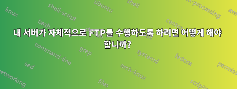 내 서버가 자체적으로 FTP를 수행하도록 하려면 어떻게 해야 합니까?