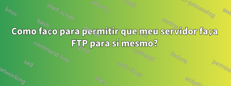 Como faço para permitir que meu servidor faça FTP para si mesmo?