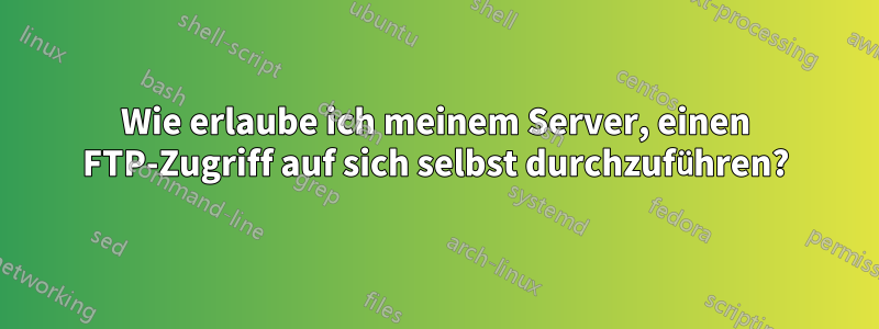 Wie erlaube ich meinem Server, einen FTP-Zugriff auf sich selbst durchzuführen?