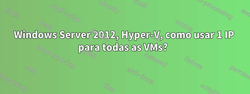 Windows Server 2012, Hyper-V, como usar 1 IP para todas as VMs? 