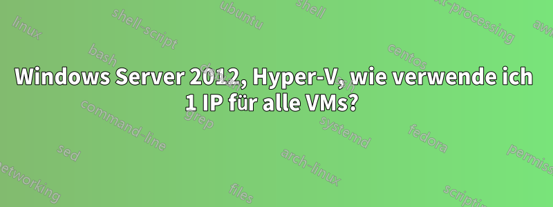 Windows Server 2012, Hyper-V, wie verwende ich 1 IP für alle VMs? 