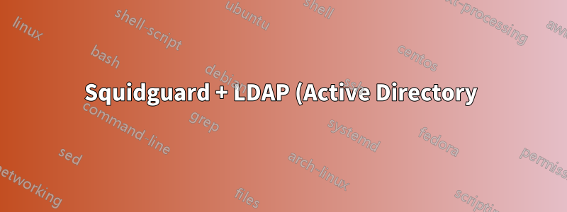 Squidguard + LDAP (Active Directory) が動作しない