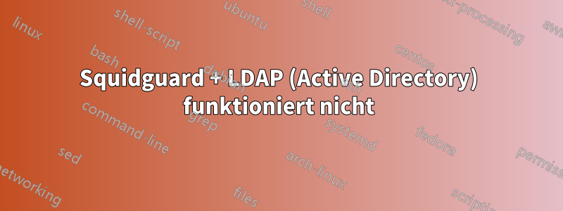 Squidguard + LDAP (Active Directory) funktioniert nicht