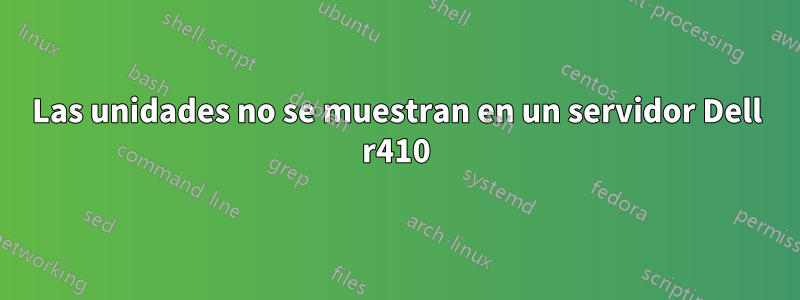 Las unidades no se muestran en un servidor Dell r410