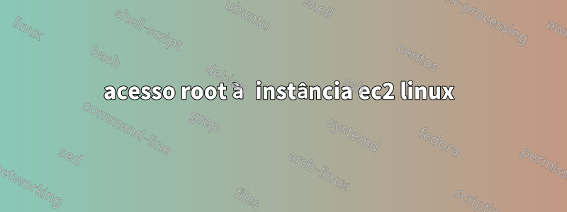 acesso root à instância ec2 linux 