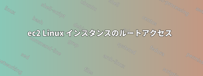 ec2 Linux インスタンスのルートアクセス 