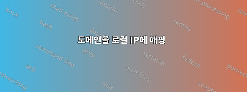 도메인을 로컬 IP에 매핑 