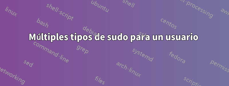 Múltiples tipos de sudo para un usuario