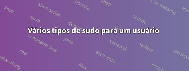 Vários tipos de sudo para um usuário