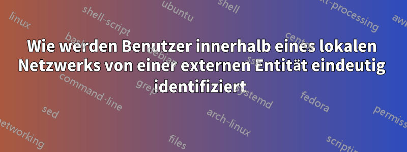 Wie werden Benutzer innerhalb eines lokalen Netzwerks von einer externen Entität eindeutig identifiziert 