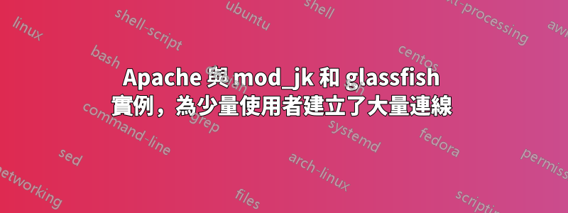 Apache 與 mod_jk 和 glassfish 實例，為少量使用者建立了大量連線