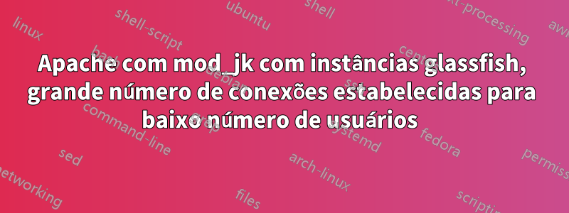 Apache com mod_jk com instâncias glassfish, grande número de conexões estabelecidas para baixo número de usuários 