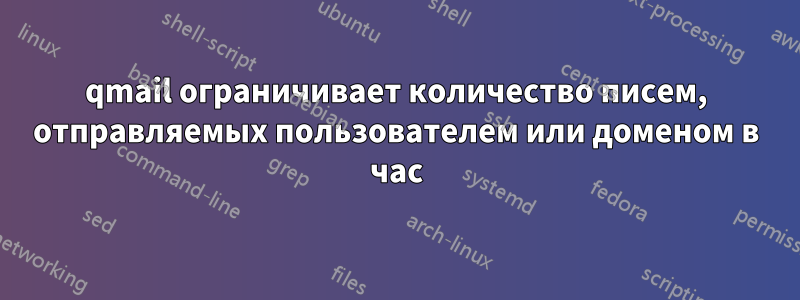 qmail ограничивает количество писем, отправляемых пользователем или доменом в час