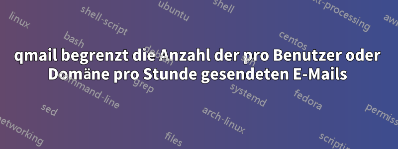 qmail begrenzt die Anzahl der pro Benutzer oder Domäne pro Stunde gesendeten E-Mails