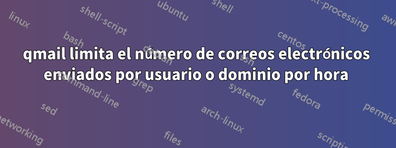 qmail limita el número de correos electrónicos enviados por usuario o dominio por hora