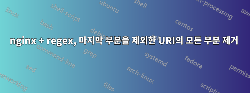 nginx + regex, 마지막 부분을 제외한 URI의 모든 부분 제거