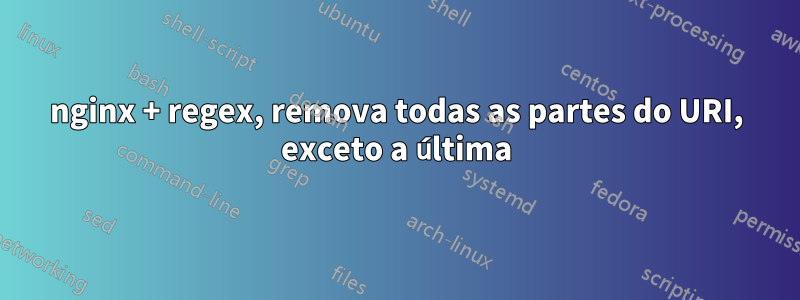 nginx + regex, remova todas as partes do URI, exceto a última