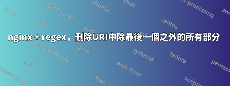 nginx + regex，刪除URI中除最後一個之外的所有部分