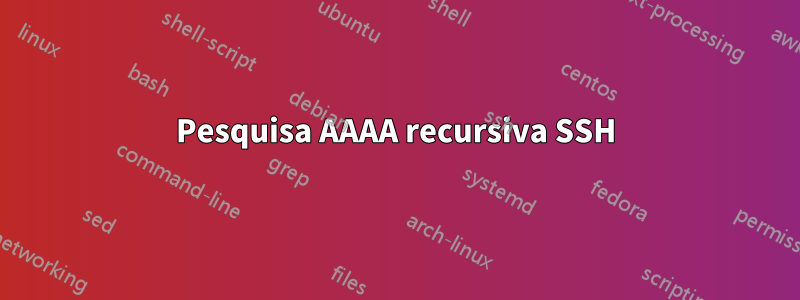 Pesquisa AAAA recursiva SSH