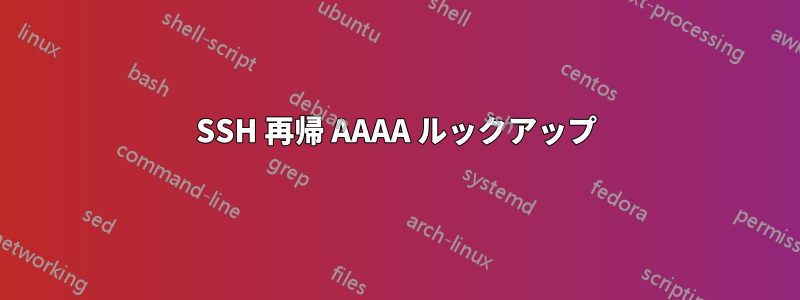 SSH 再帰 AAAA ルックアップ