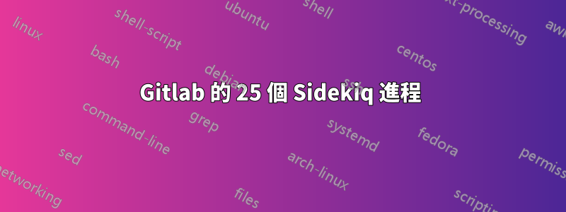 Gitlab 的 25 個 Sidekiq 進程