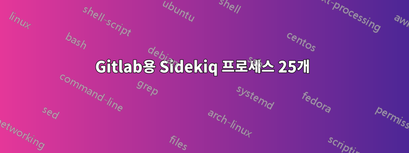 Gitlab용 Sidekiq 프로세스 25개