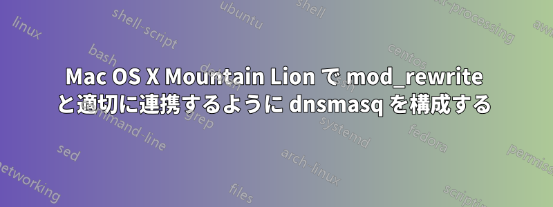 Mac OS X Mountain Lion で mod_rewrite と適切に連携するように dnsmasq を構成する