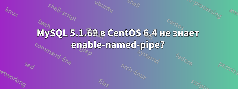 MySQL 5.1.69 в CentOS 6.4 не знает enable-named-pipe?