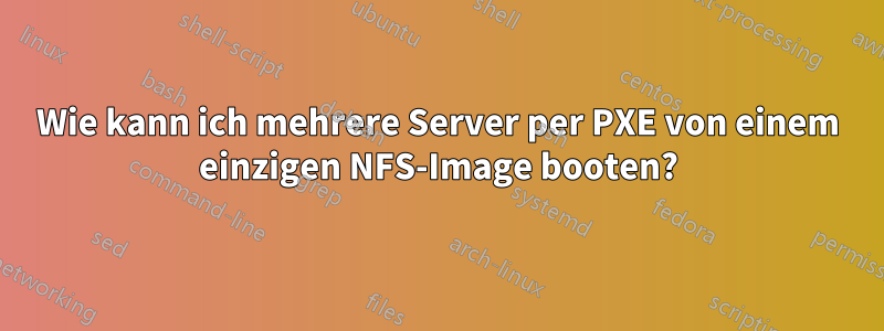 Wie kann ich mehrere Server per PXE von einem einzigen NFS-Image booten?