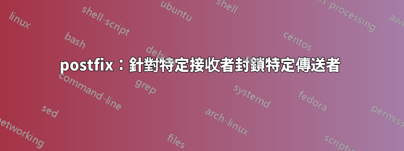 postfix：針對特定接收者封鎖特定傳送者